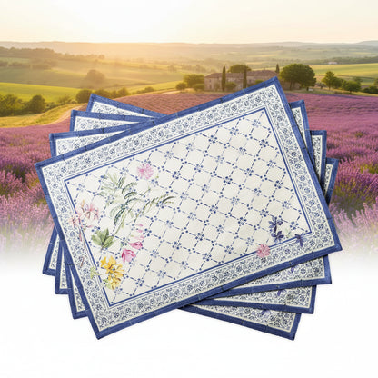 Faience - Placemats 100% Cotton 13" X 19" - Set of 4