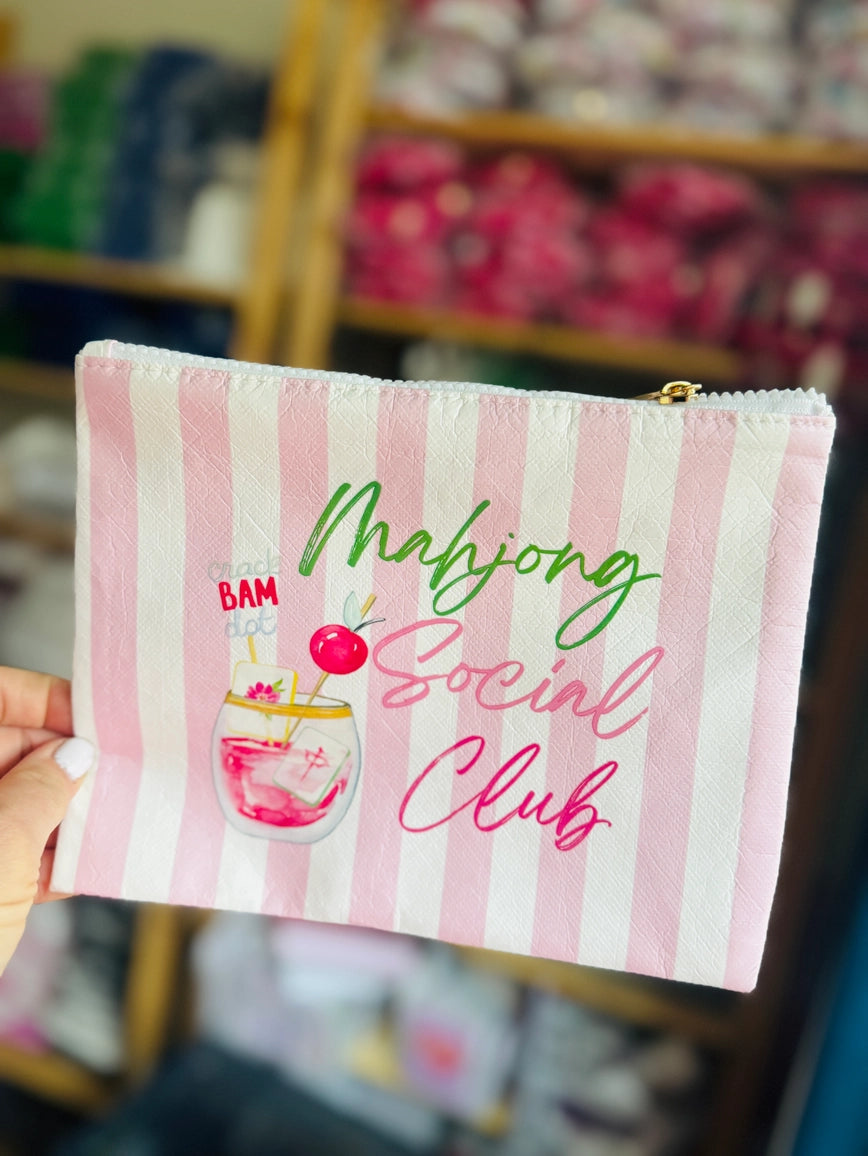 Mahjong Social Club Pouch - NY Gift Boutique