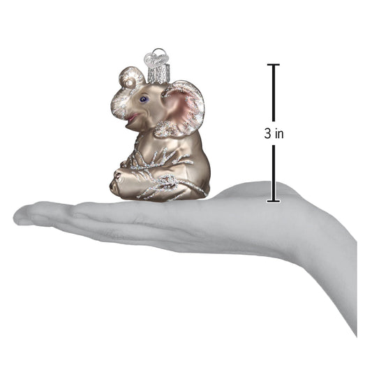 Little Elephant Blown Glass Ornament
