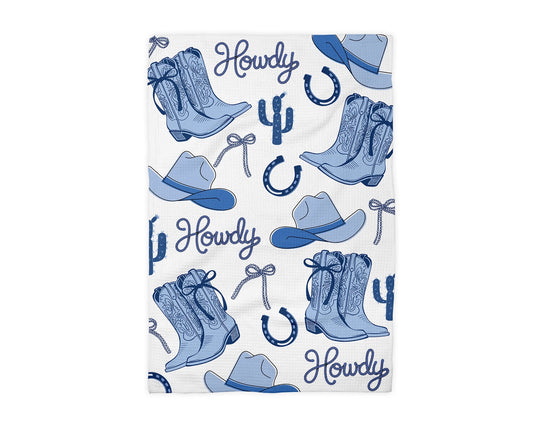 Cowgirl Western Cactus Waffle Weave Towel