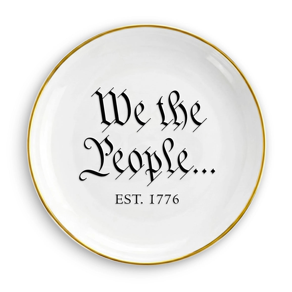 We The People Est. 1776 Circle Trinket Tray Dish - Officially Licensed - NY Gift Boutique