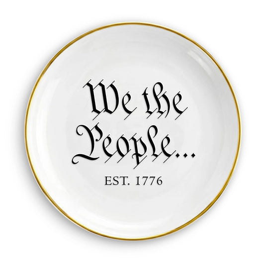We The People Est. 1776 Circle Trinket Tray Dish - Officially Licensed - NY Gift Boutique