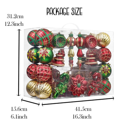 Christmas Sensation Holiday Ornament 108 pc Set