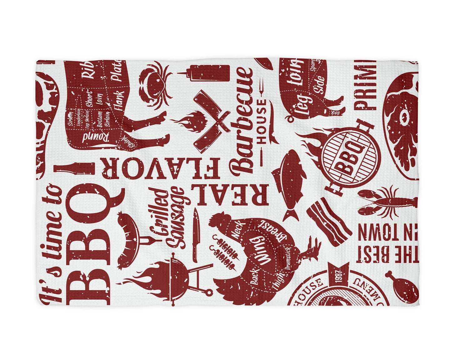 BBQ Grilling Waffle Weave Towel - NY Gift Boutique
