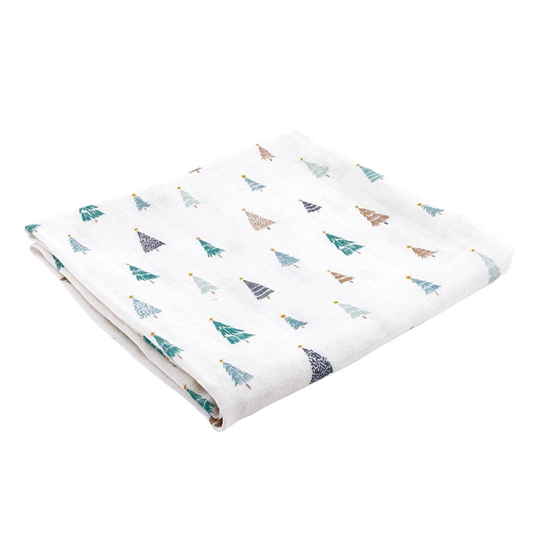 Swaddles with Plush Rattle - Trees