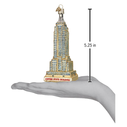 Empire State Building Blown Glass Ornament