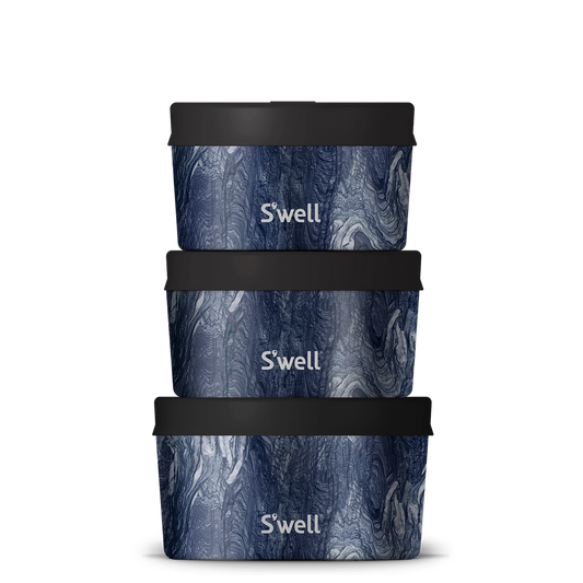 Azurite Marble Food Canister Set - NY Gift Boutique