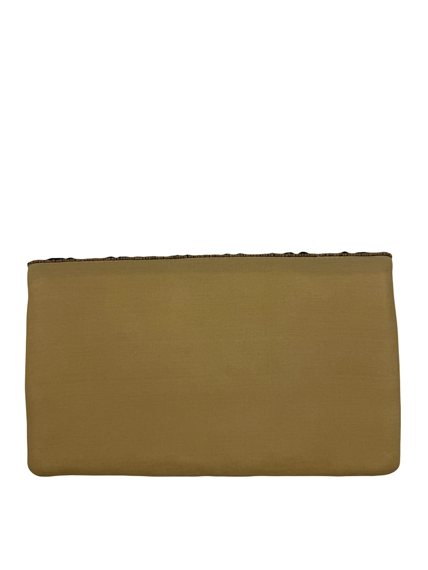 Mocha Beaded Clutch Bag