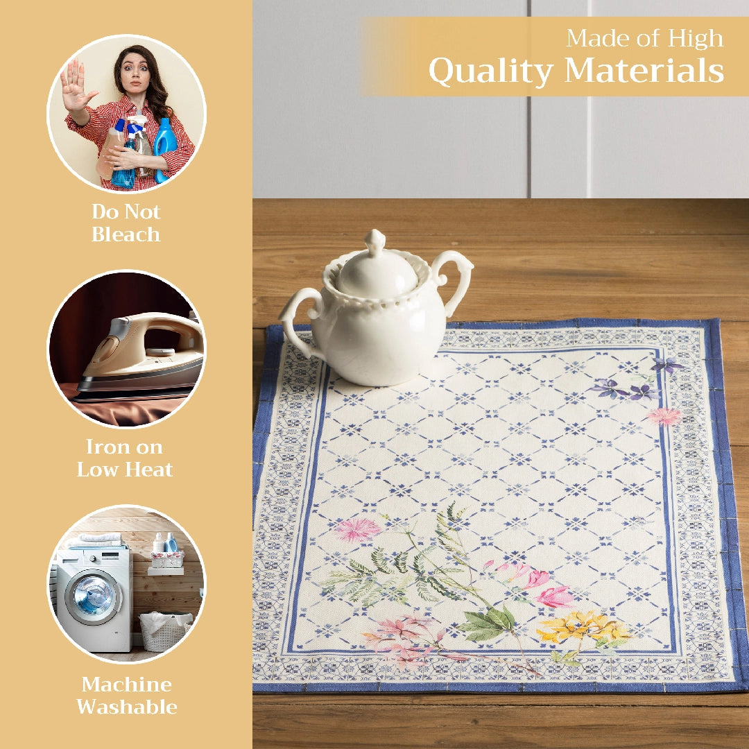 Faience - Placemats 100% Cotton 13" X 19" - Set of 4