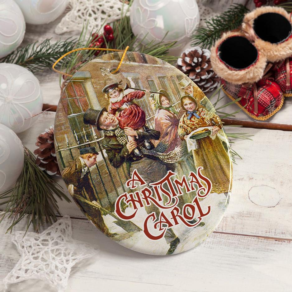 Vintage Bob Cratchit and Tiny Tim Ornament