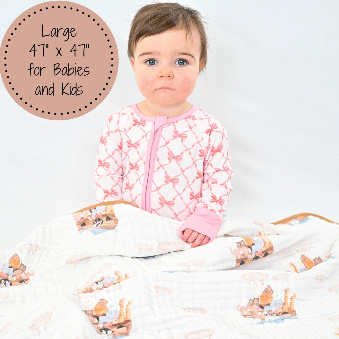 Noah's Ark Baby Toddler Muslin Blanket