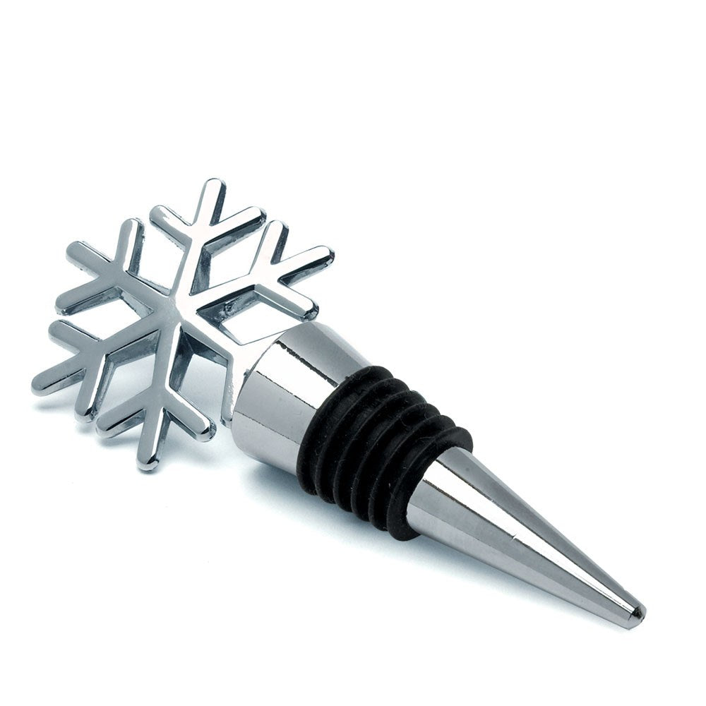 Wine Bottle Stopper Favor Snowflake Design