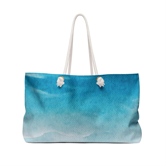 Pink Flamingo Watercolor Beach Tote Bag