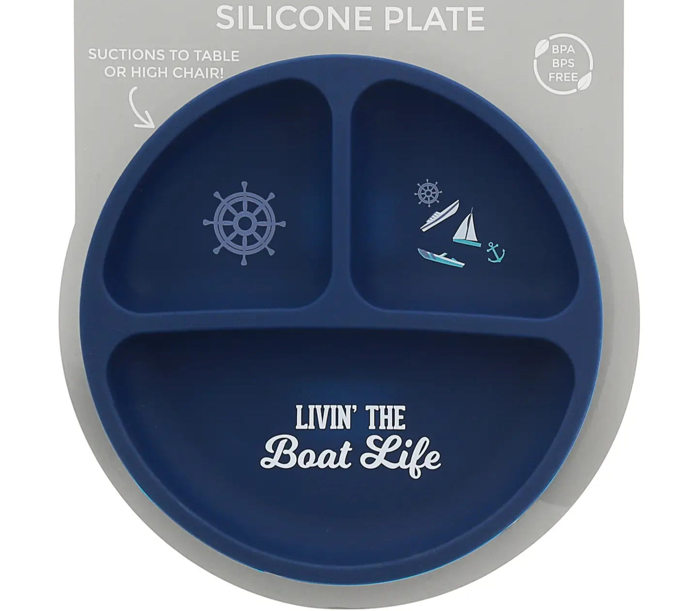 Boat Life - 7.75" Divided Silicone Suction Plate
