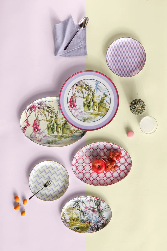 Set of 6 Porcelain Soup Bowls - Firenze