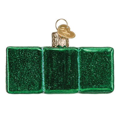 Mahjong Tile Glass Christmas Ornament