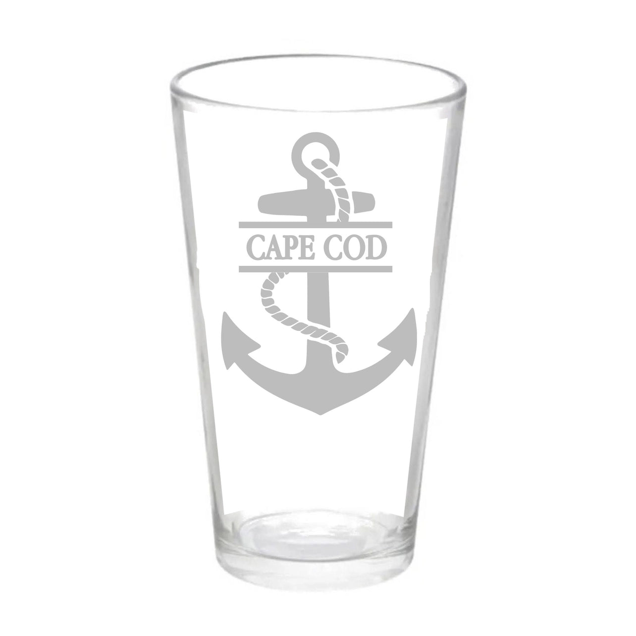 Custom Town & Anchor Pint Glass Set of 4