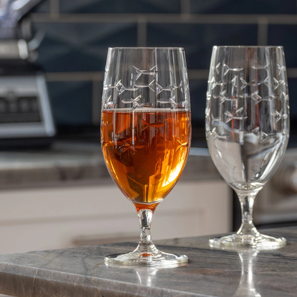 Rolf Glass School of Fish Iced Tea Glass - Thumbnail 2