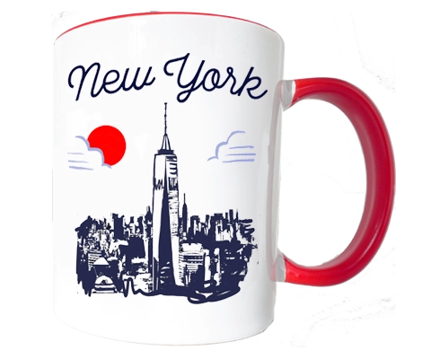 One World Trade Center New York Sketch Mug