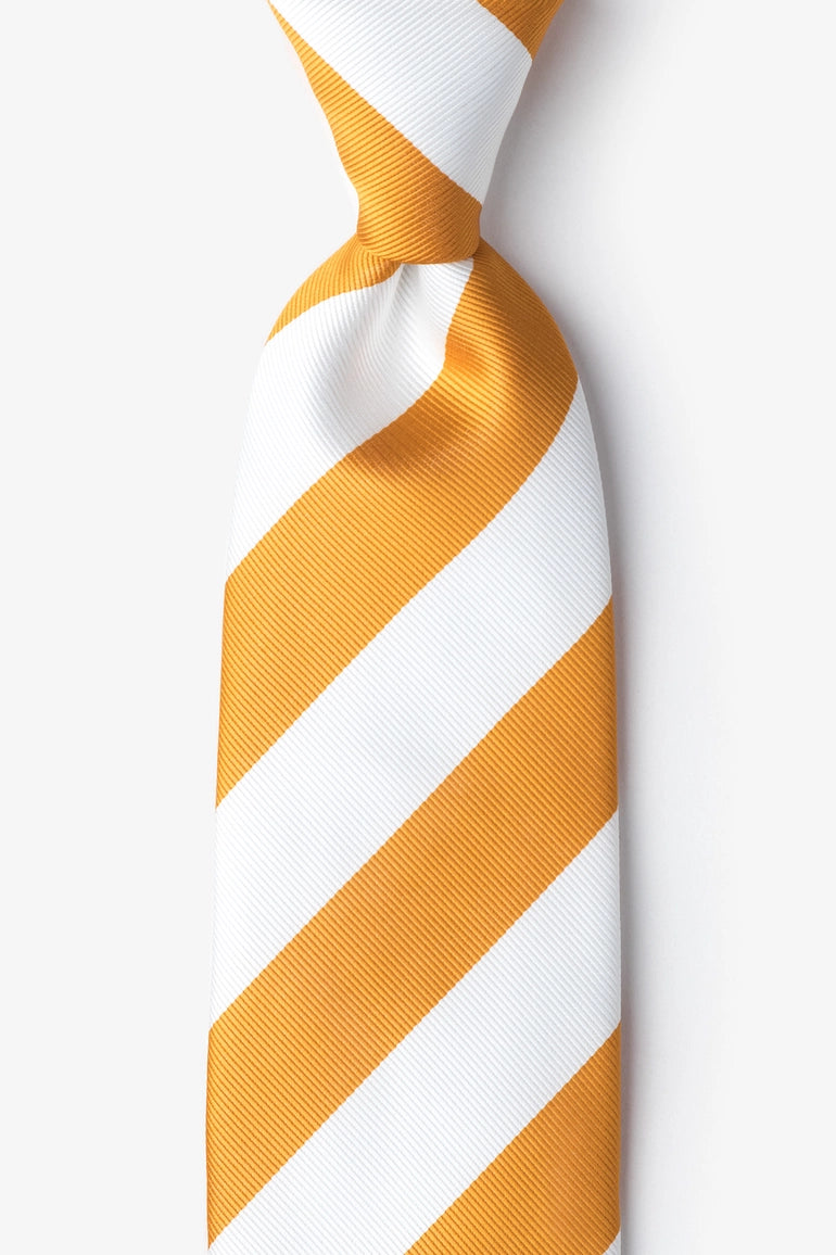 Burnt Orange & White Collegiate College Stripe School Color