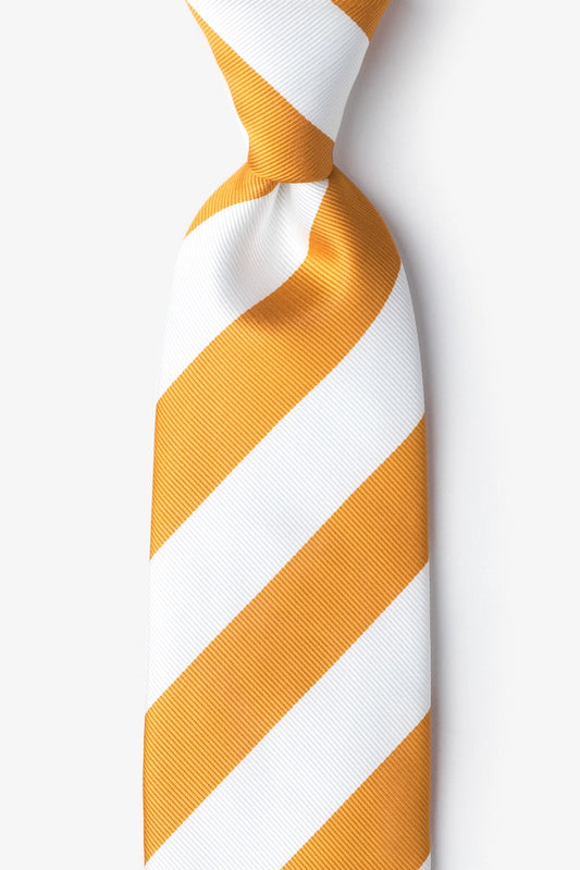 Burnt Orange & White Collegiate College Stripe School Color