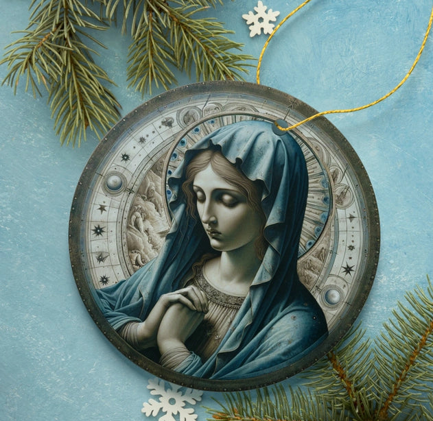 Holy Madonna Virgin Mary in Prayer Ornament