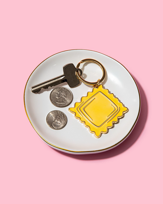 Ravioli Pasta Enamel Keychain Bag Charm - NY Gift Boutique