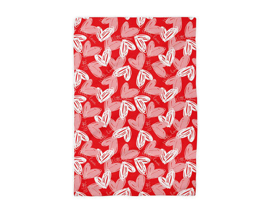 Valentine Heart With Love Xoxo Kitchen Waffle Towel