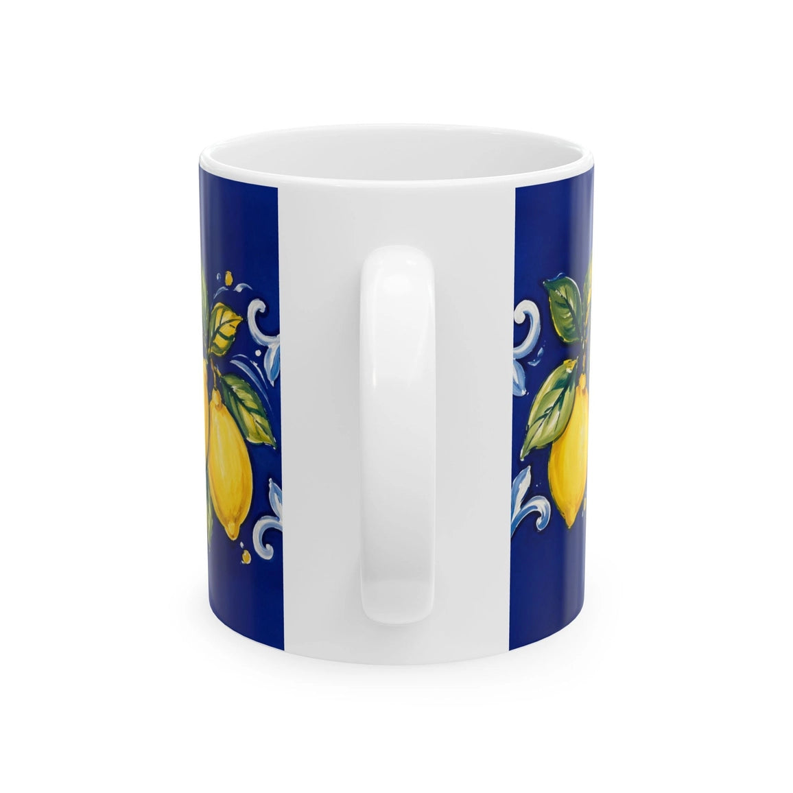 Little Italy Amalfi Blue & Lemon 11oz Mug - NAVY