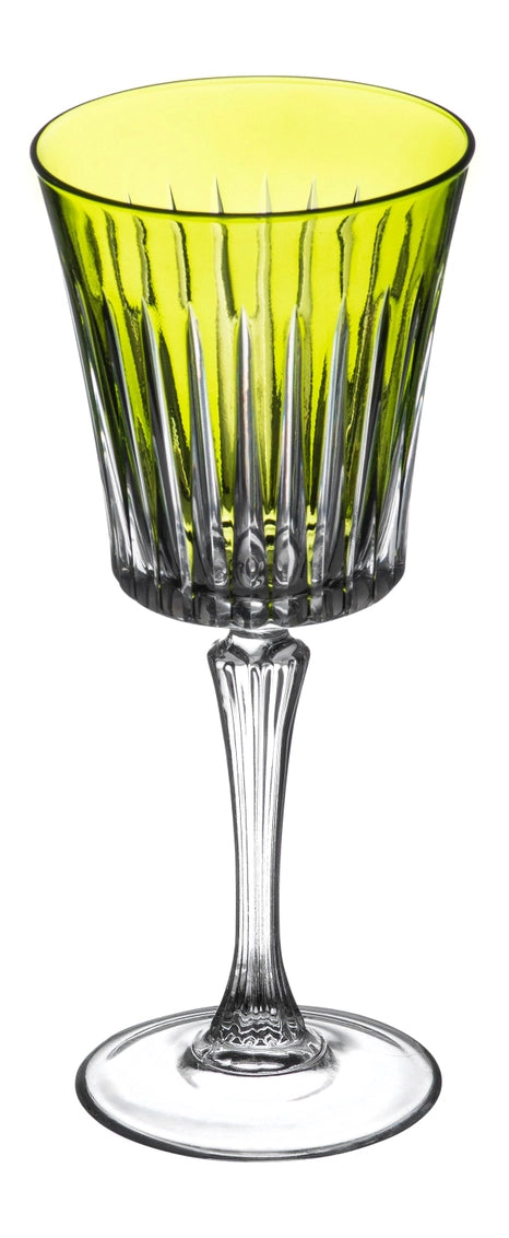 Onyx Red Wine Glass Green, 10 oz. Set of 6 -By Barski