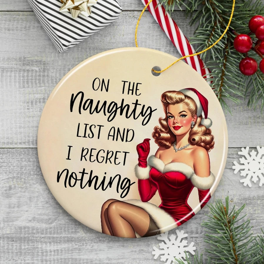 On The Naughty List Christmas Ornament