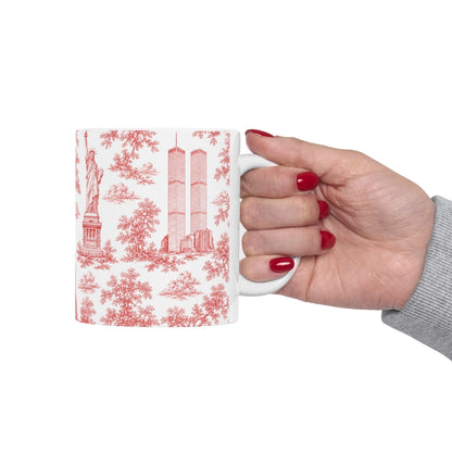 Manhattan Toile De Jouy Chinoiserie Ceramic Mug