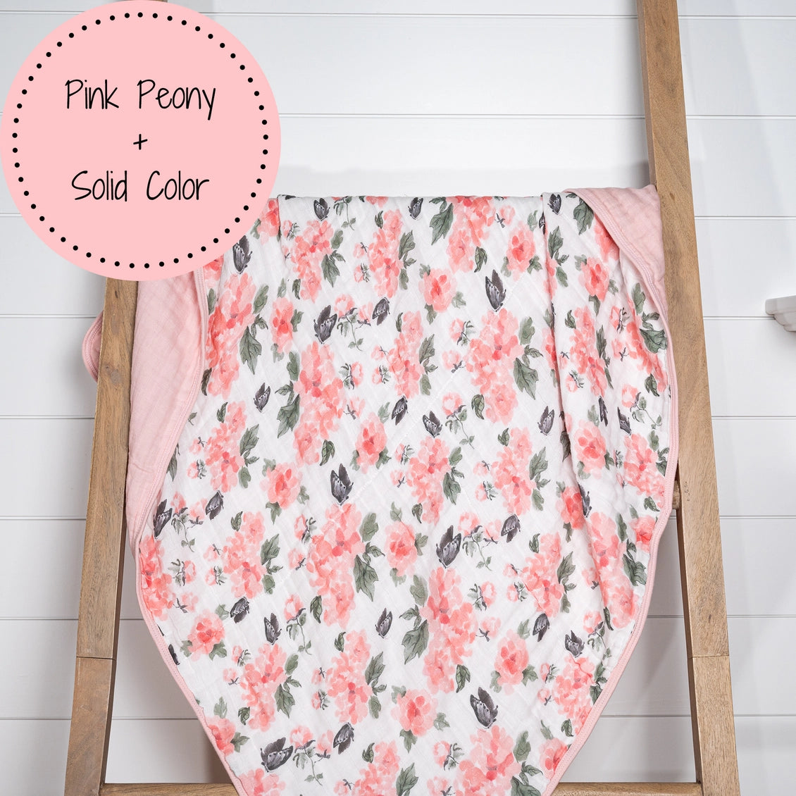 Pretty in Peony Baby Toddler Muslin Blanket