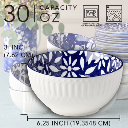 Madison All Purpose Bowl 6.25 " 30 oz Set of 12- 6 Asst Designs