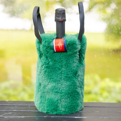 The Rowling Faux Fur Wine Tote - Assorted Colors