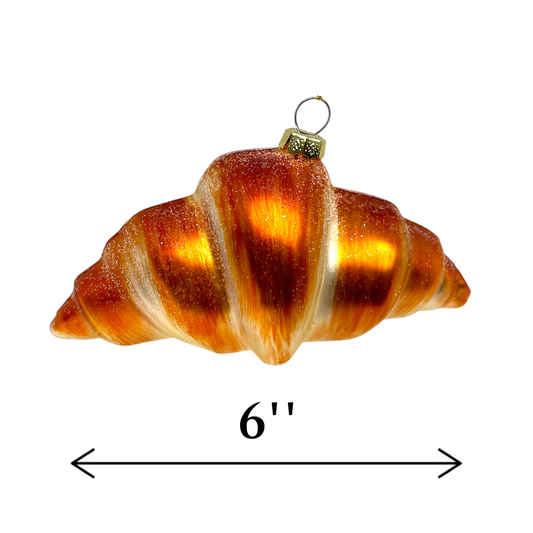 Croissant Glass Christmas Ornament – French Pastry
