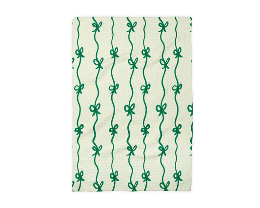 Lucky Bow Waffle Weave Towel