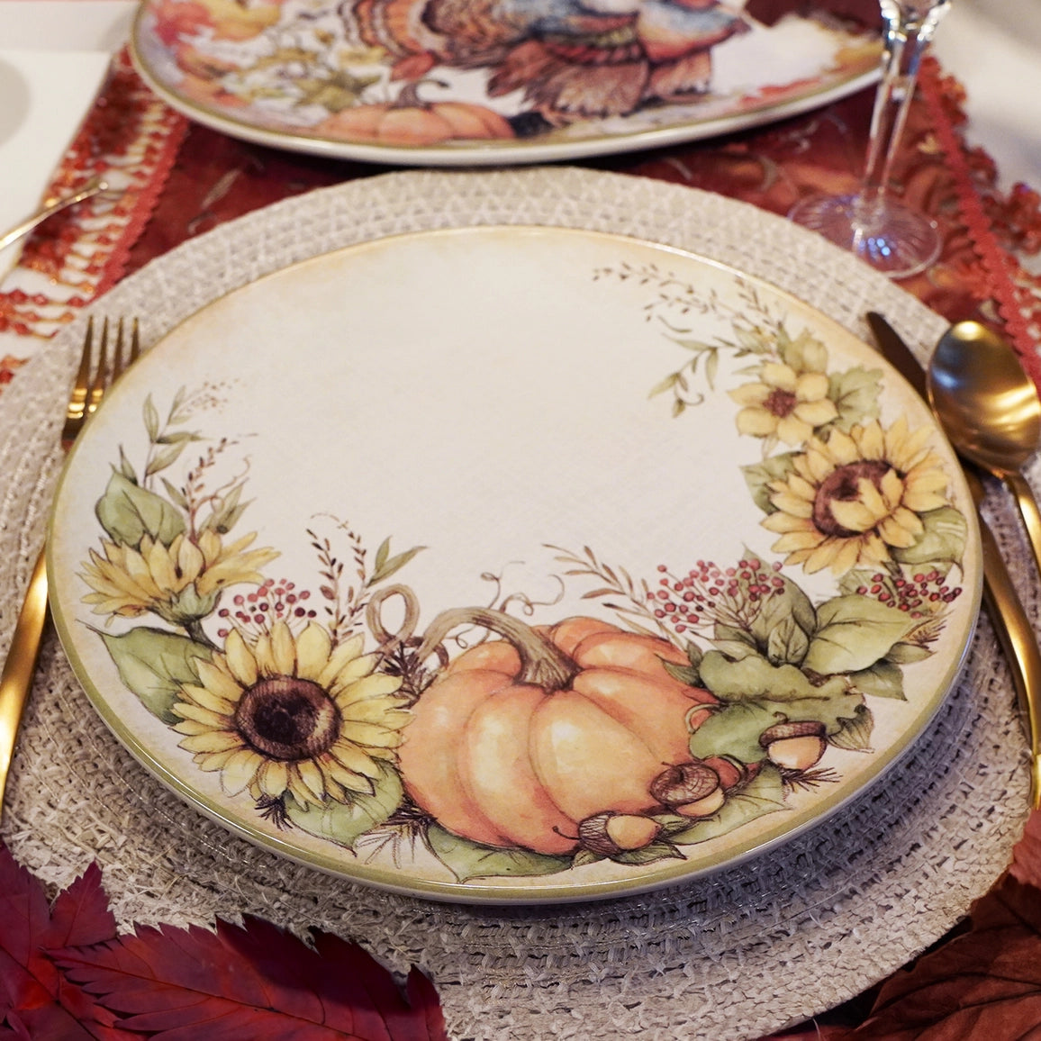 Autumn Harvest Breeze Dinner Plate 11in Set of 12