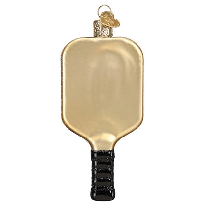Pickleball Paddle Blown Glass Ornament