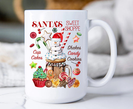 Christmas Santa's Sweet Shop Candy 15oz. Coffee Mug