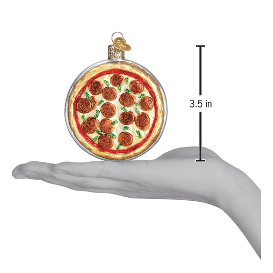 Pizza Pie Blown Glass Ornament
