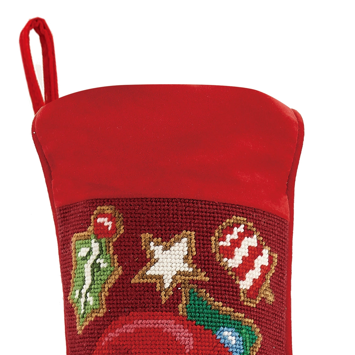 Gingerbread Man Needlepoint Stocking