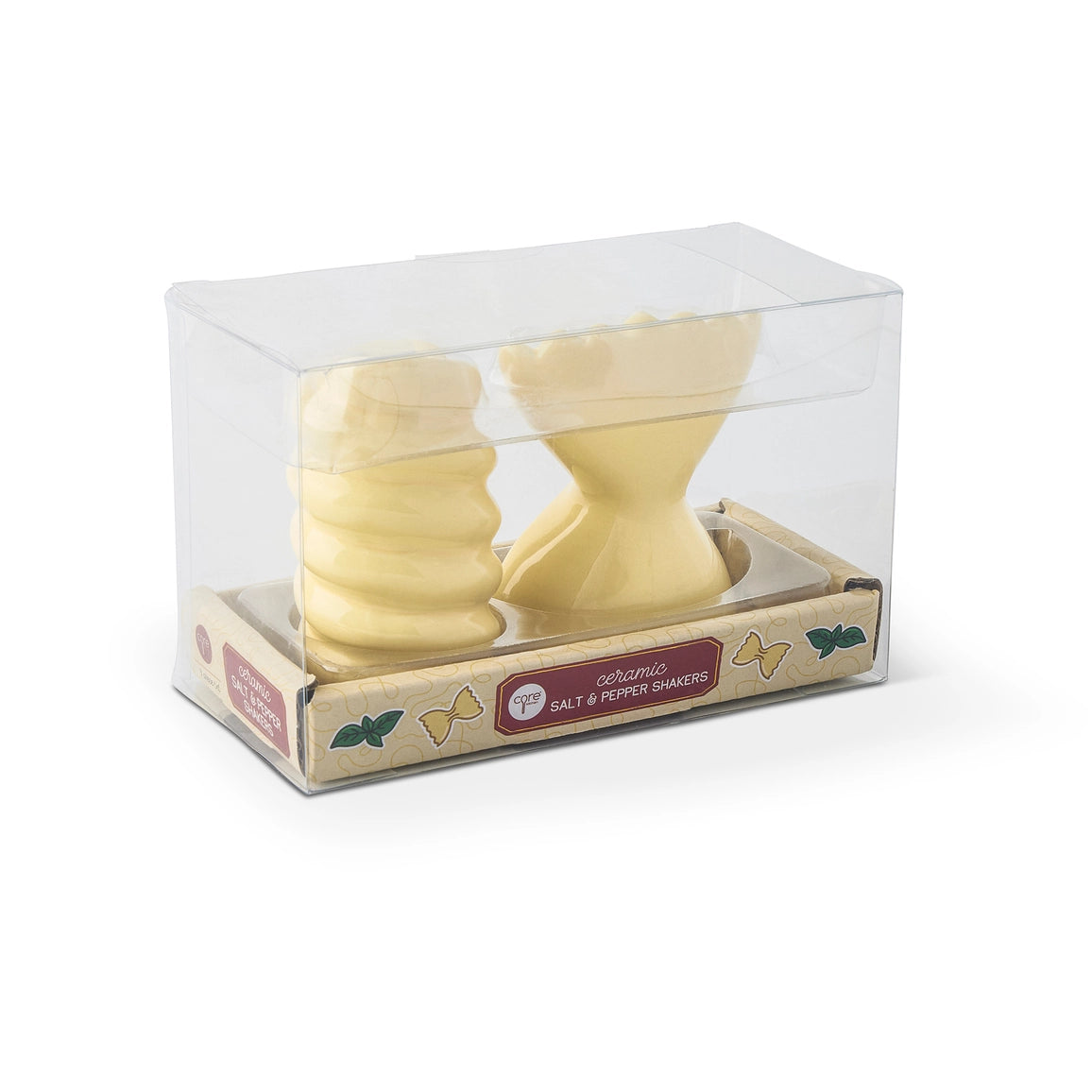 Pasta Shaped Ceramic Salt & Pepper Shaker Set