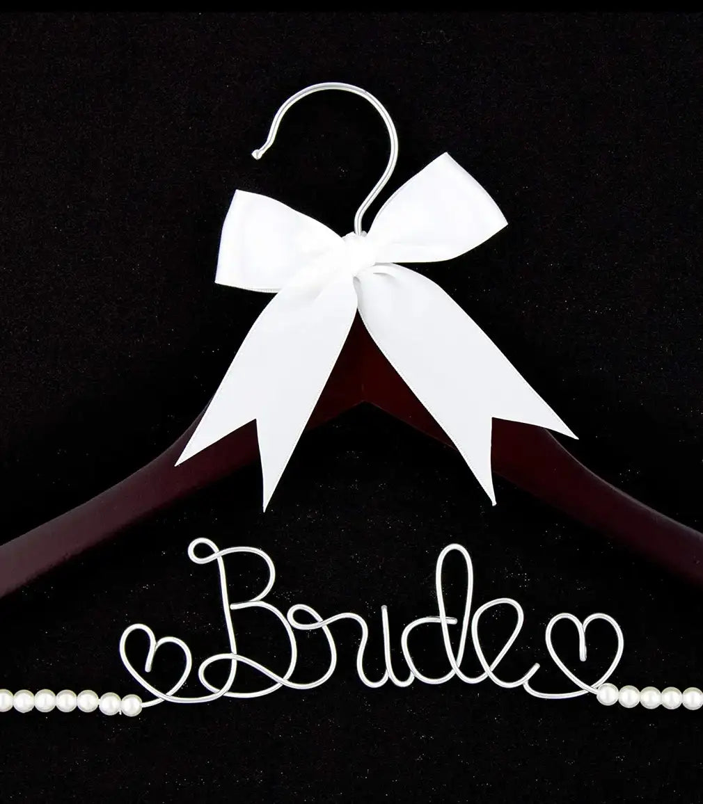 Bride Wedding Dress Hanger - Mahogany