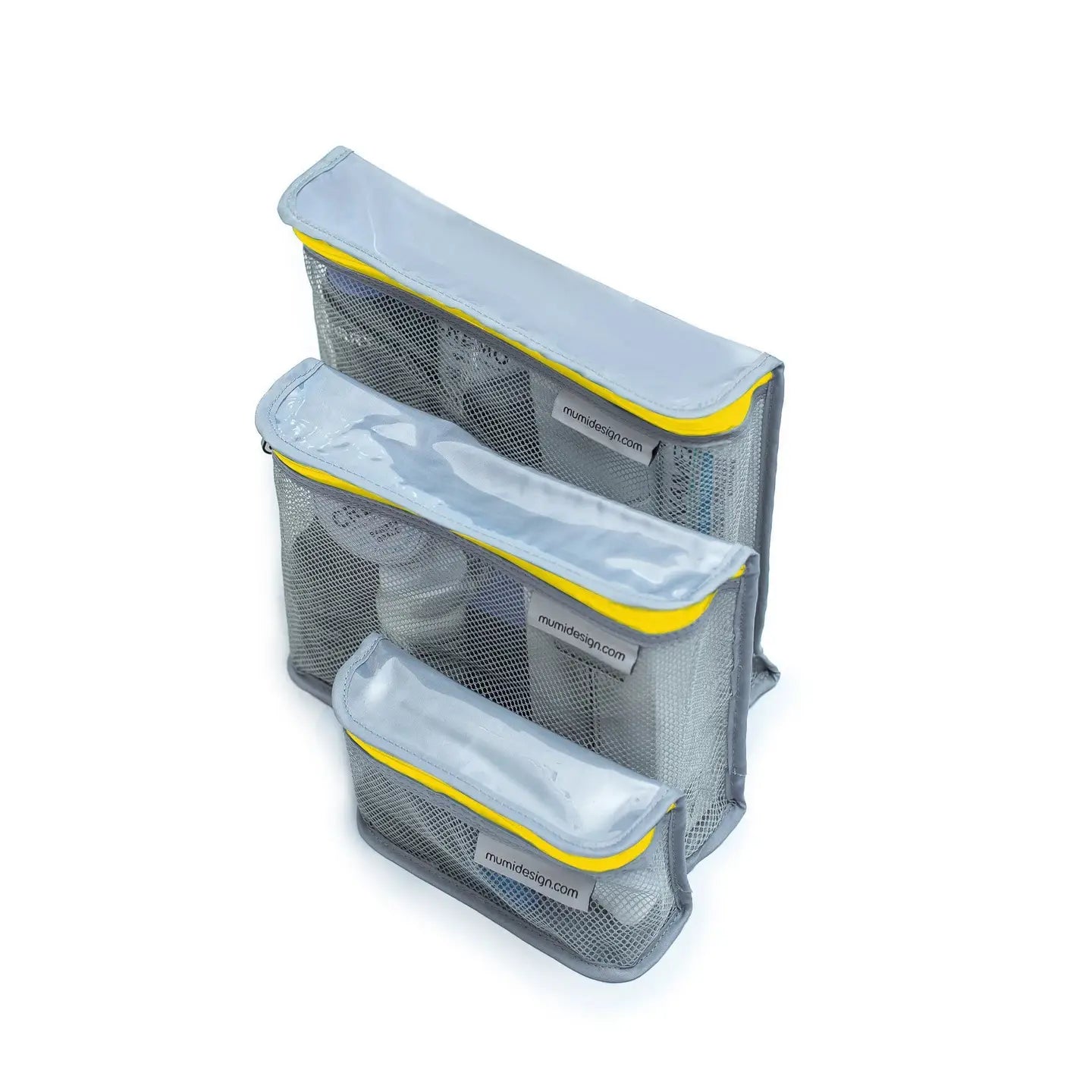 Toiletry Cubes (Set of 3) - Yellow