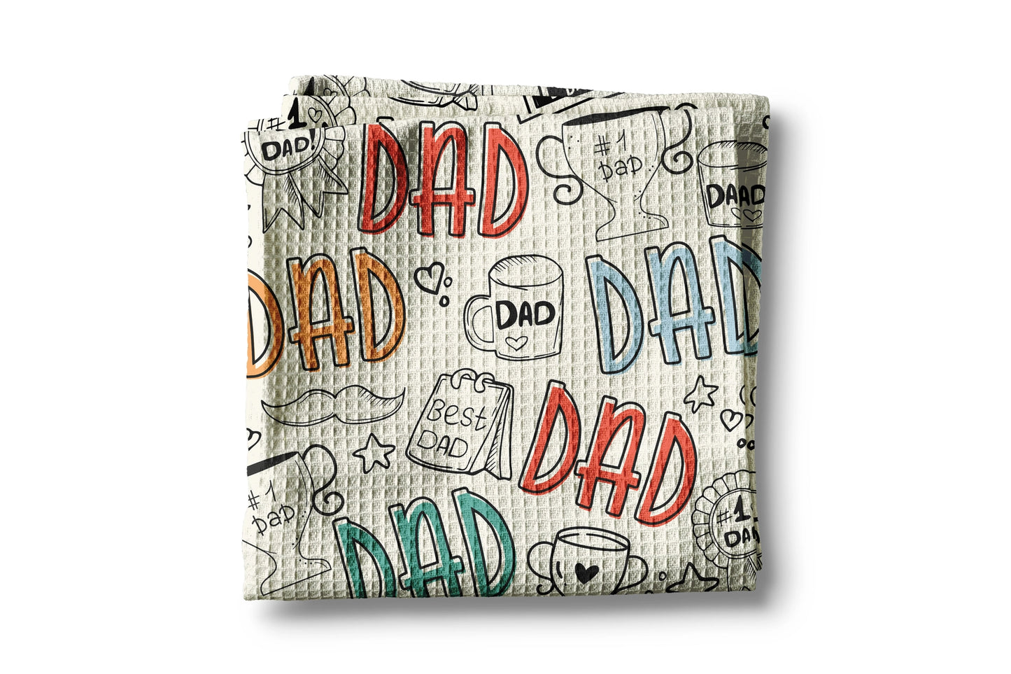 Best Dad Waffle Weave Towel - NY Gift Boutique