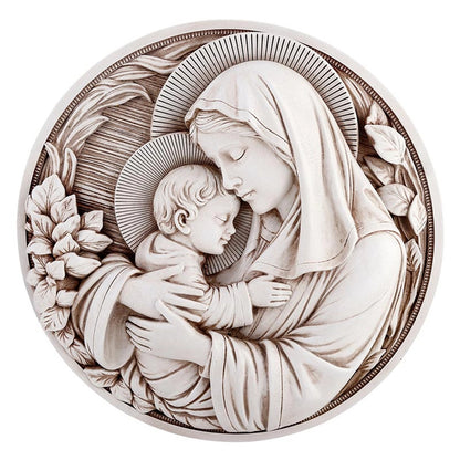 Maternal Grace Garden Round Plaque