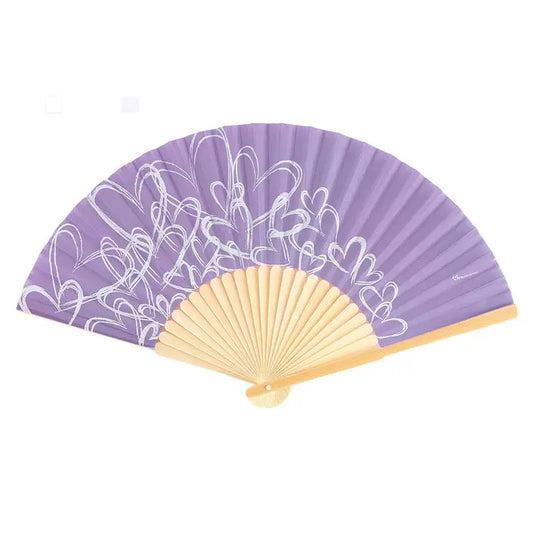 Folding Hand Fan Set of 6 - Lavender