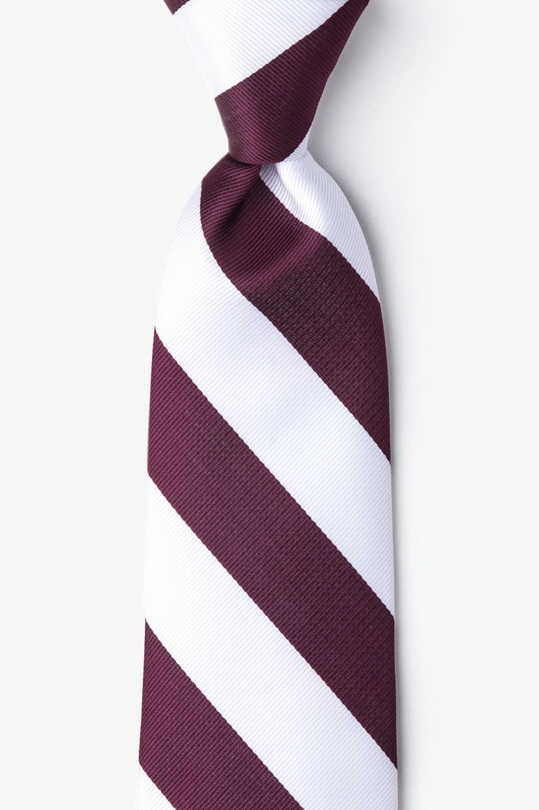 Maroon and White College Collegiate Stripe - School Colors