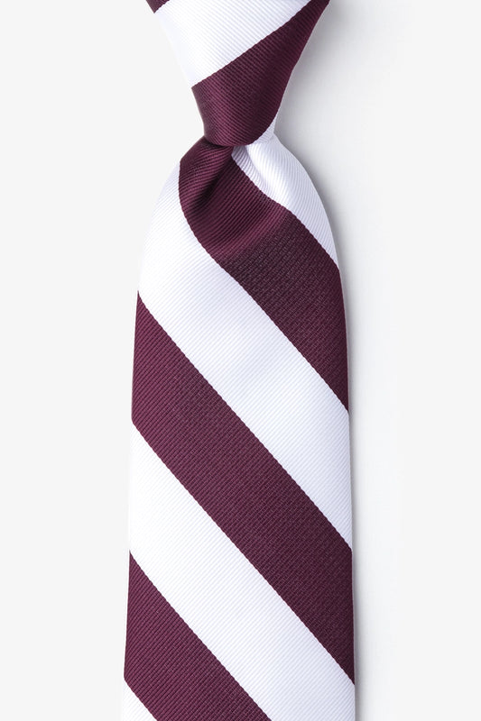 Maroon and White College Collegiate Stripe - School Colors